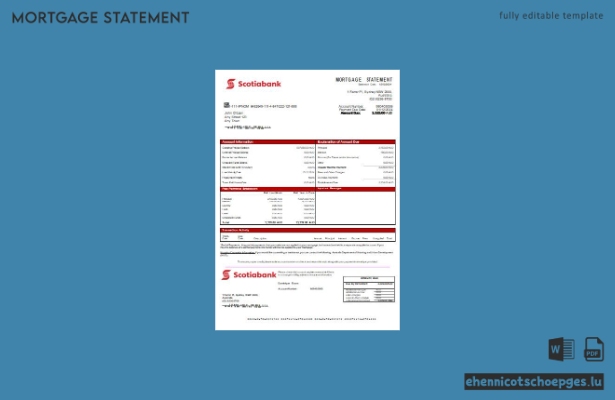 Beispiel eines Kontoauszugs der Scotiabank in Australien
